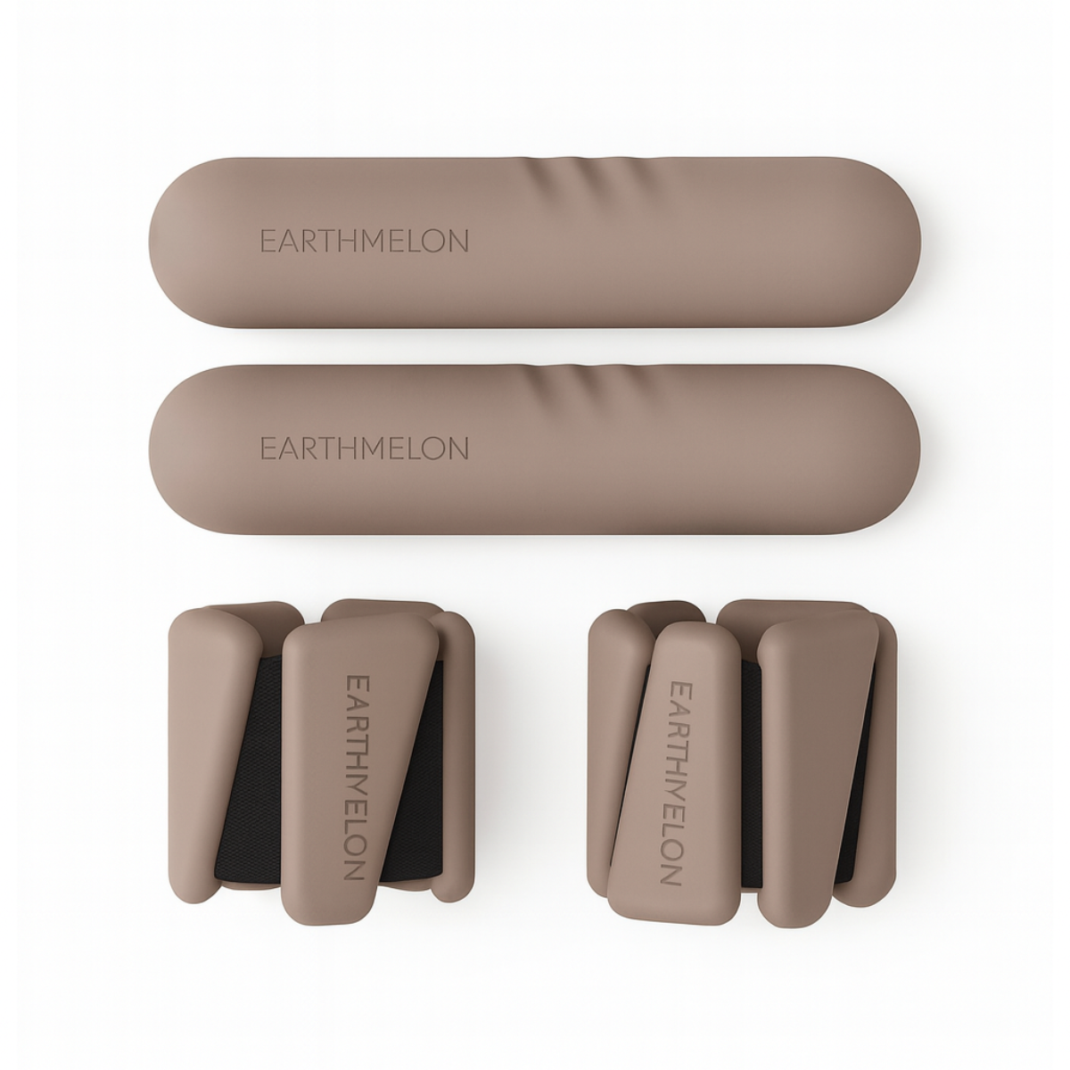 Earthmelon Premium Aesthetic Silicone Dumbbell Bars And Ankle Weights Set
