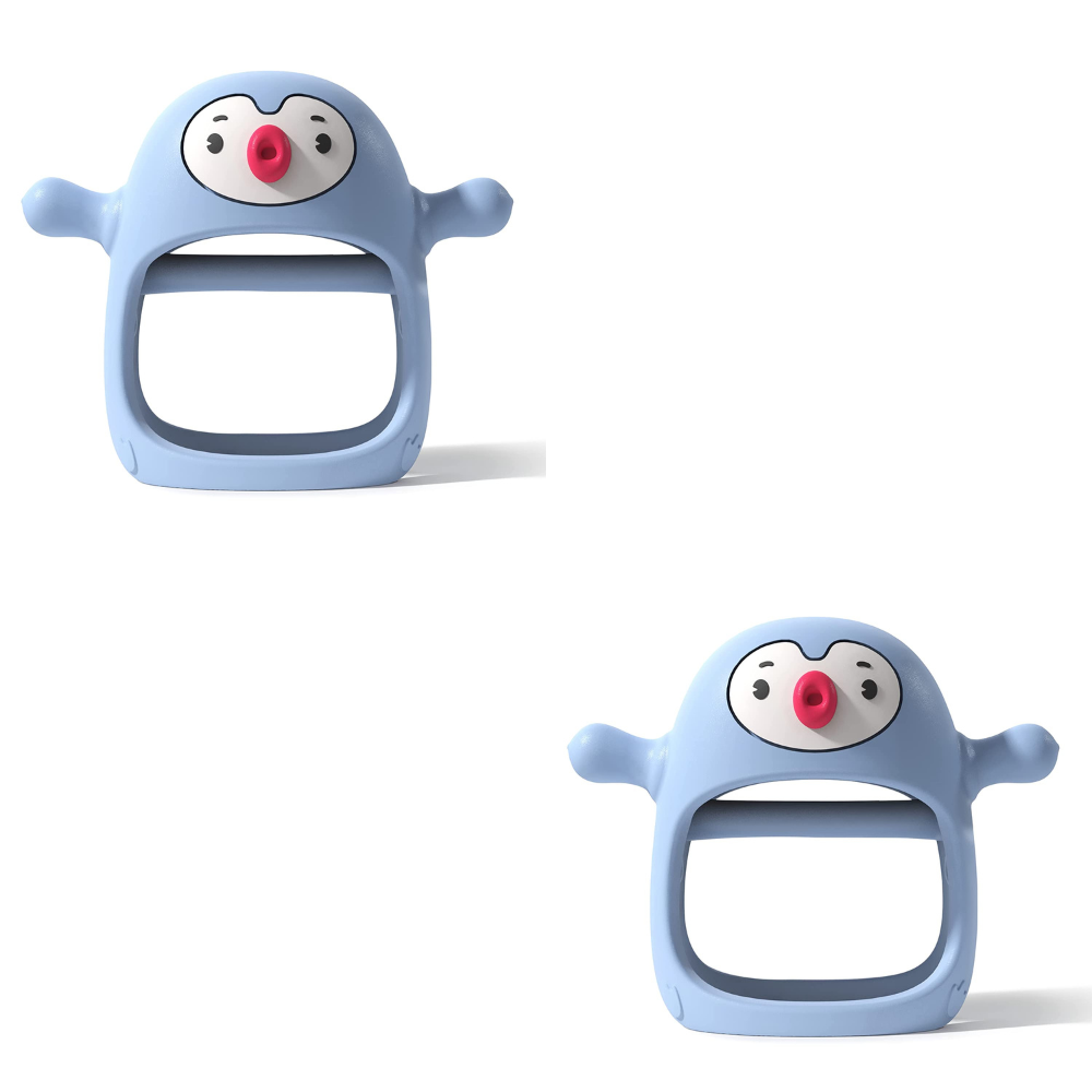 BPA-Free Silicone Penguin Teether – Soothing Teething Toy for Babies | Earthmelon