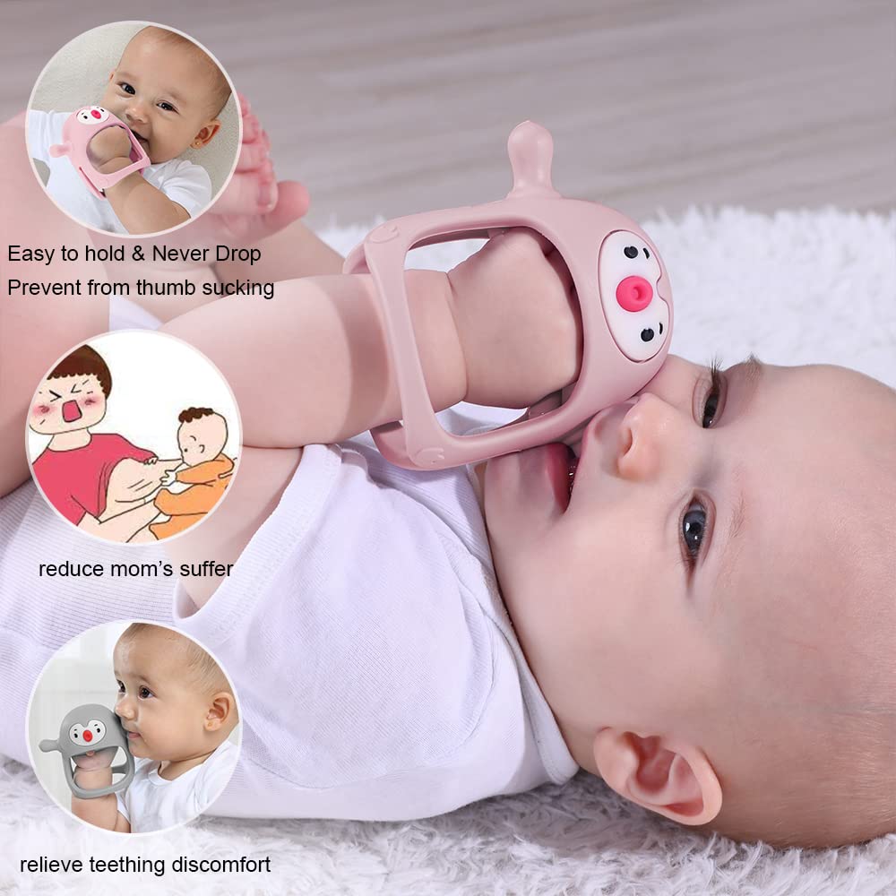 BPA-Free Silicone Penguin Teether – Soothing Teething Toy for Babies | Earthmelon