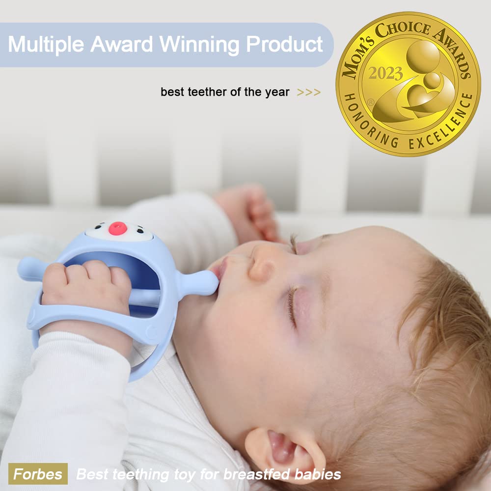 BPA-Free Silicone Penguin Teether – Soothing Teething Toy for Babies | Earthmelon