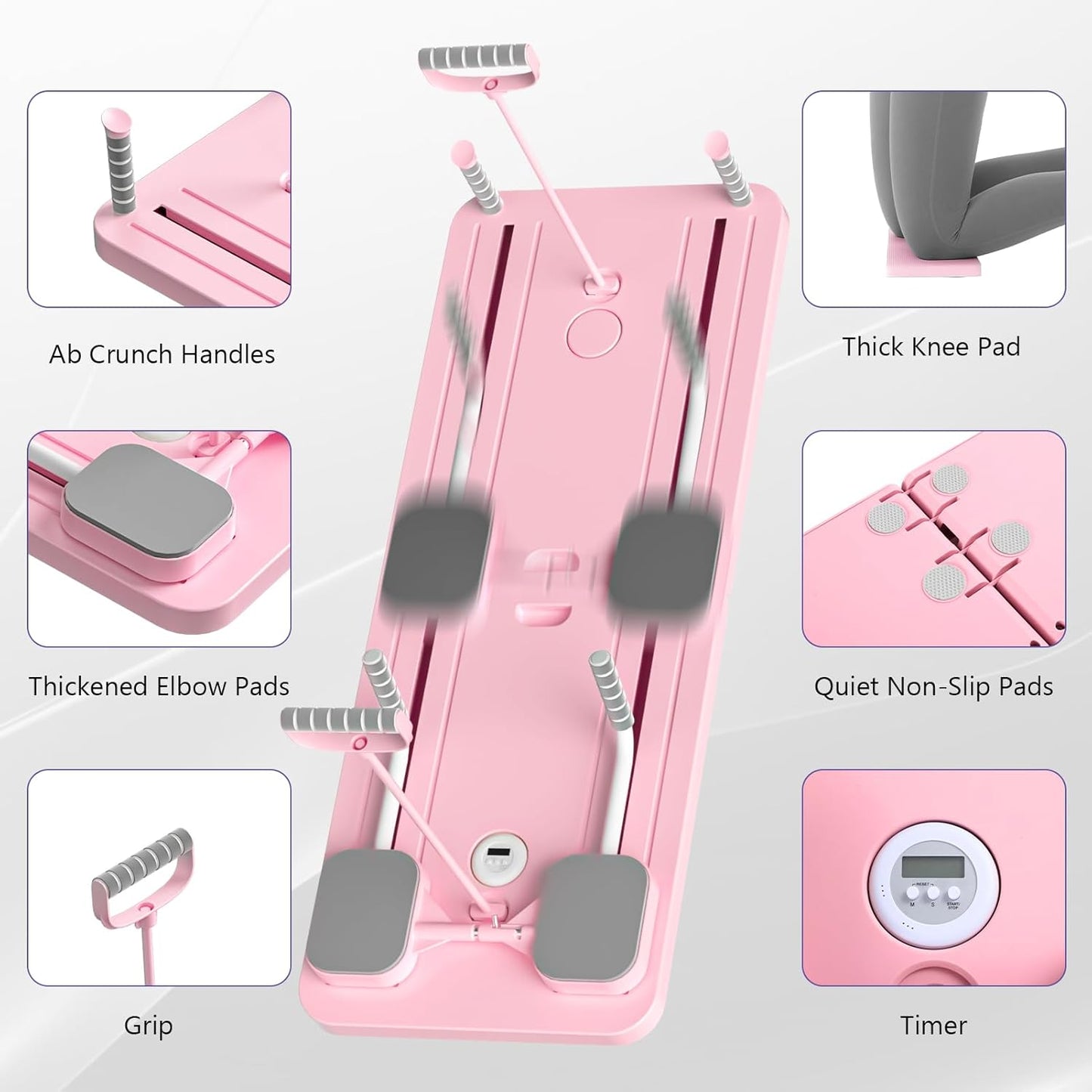 Earthmelon Multifunctional Abdominal Board Pilates Core Trainer + FREE Grip Socks