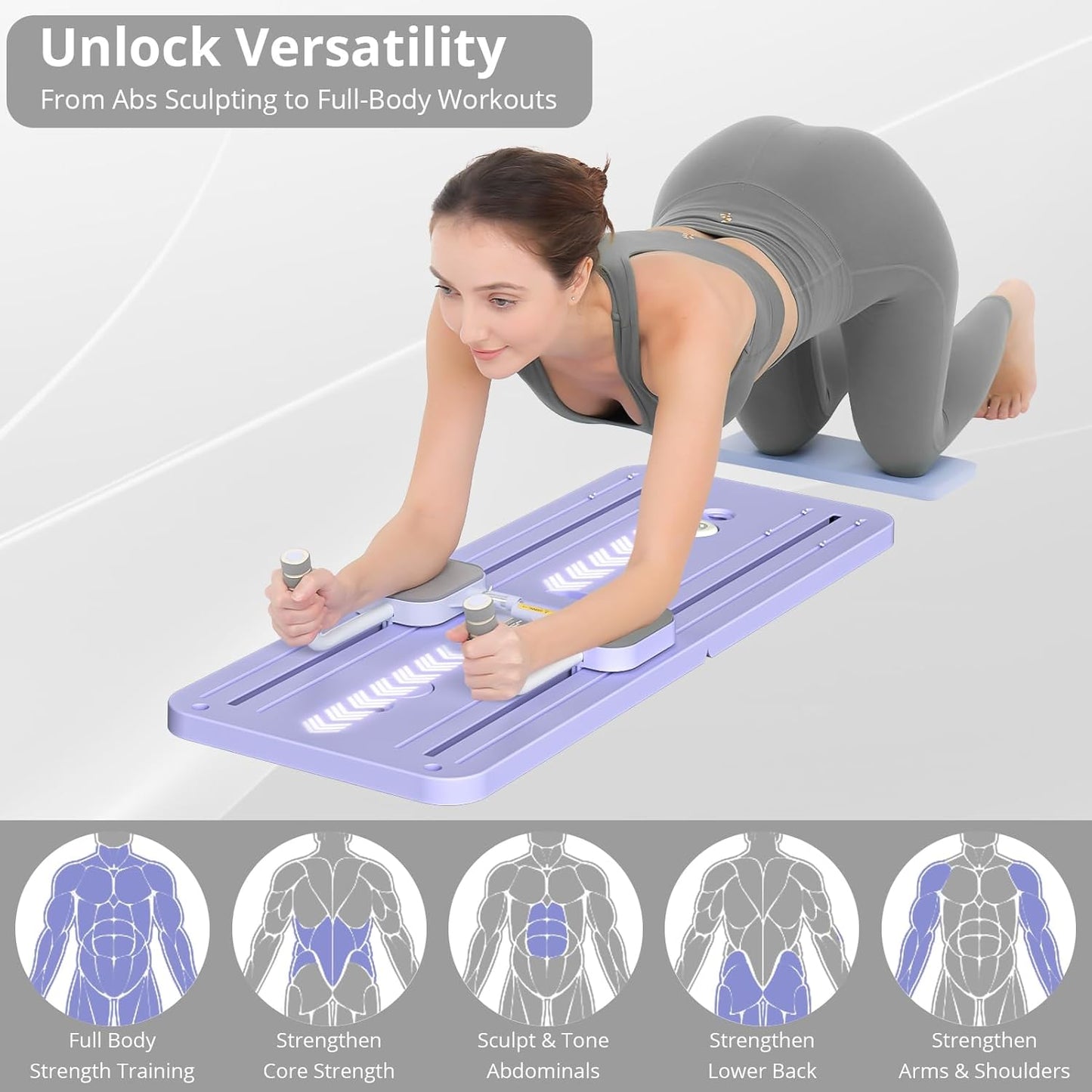 Earthmelon Multifunctional Abdominal Board Pilates Core Trainer + FREE Grip Socks