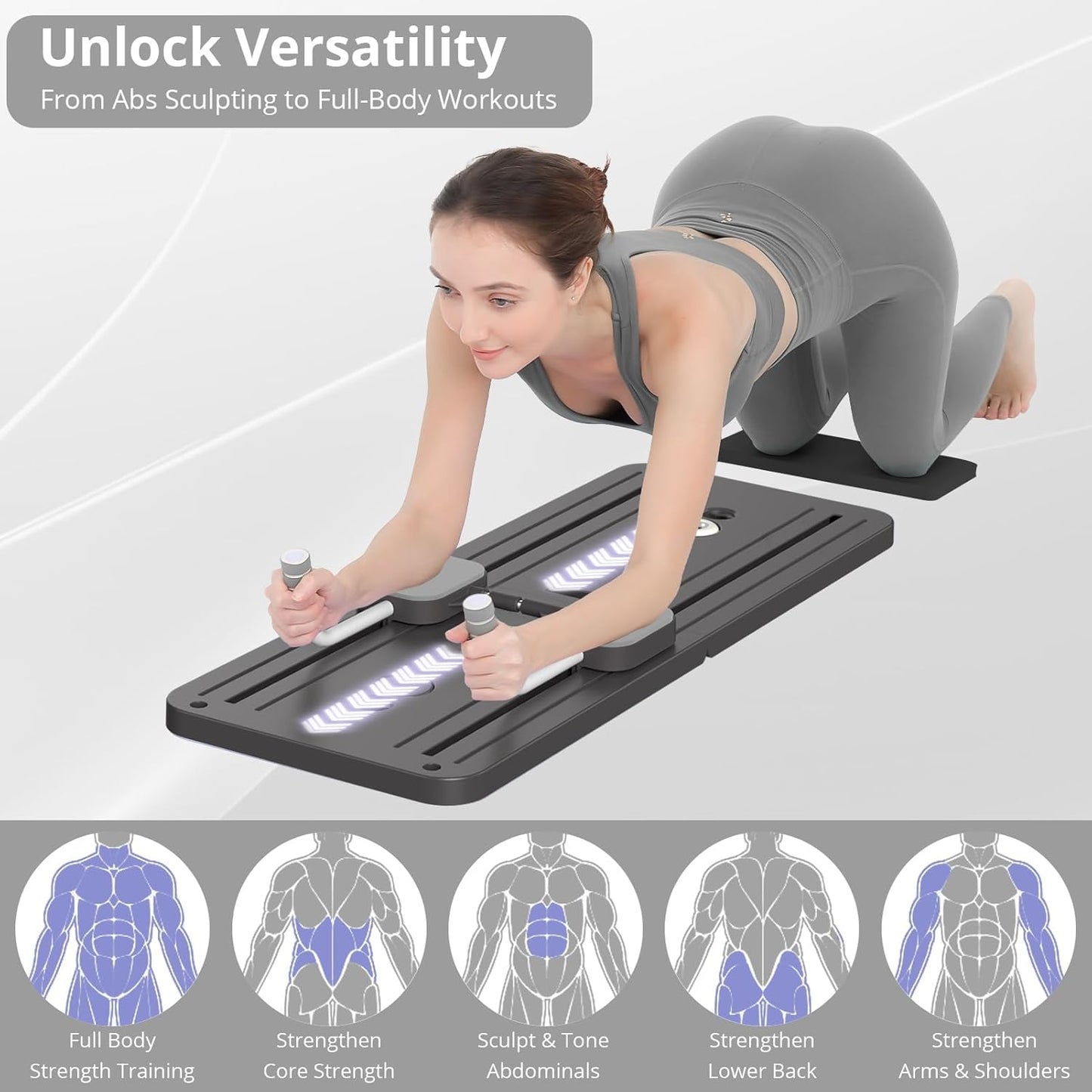 Earthmelon Multifunctional Abdominal Board Pilates Core Trainer + FREE Grip Socks