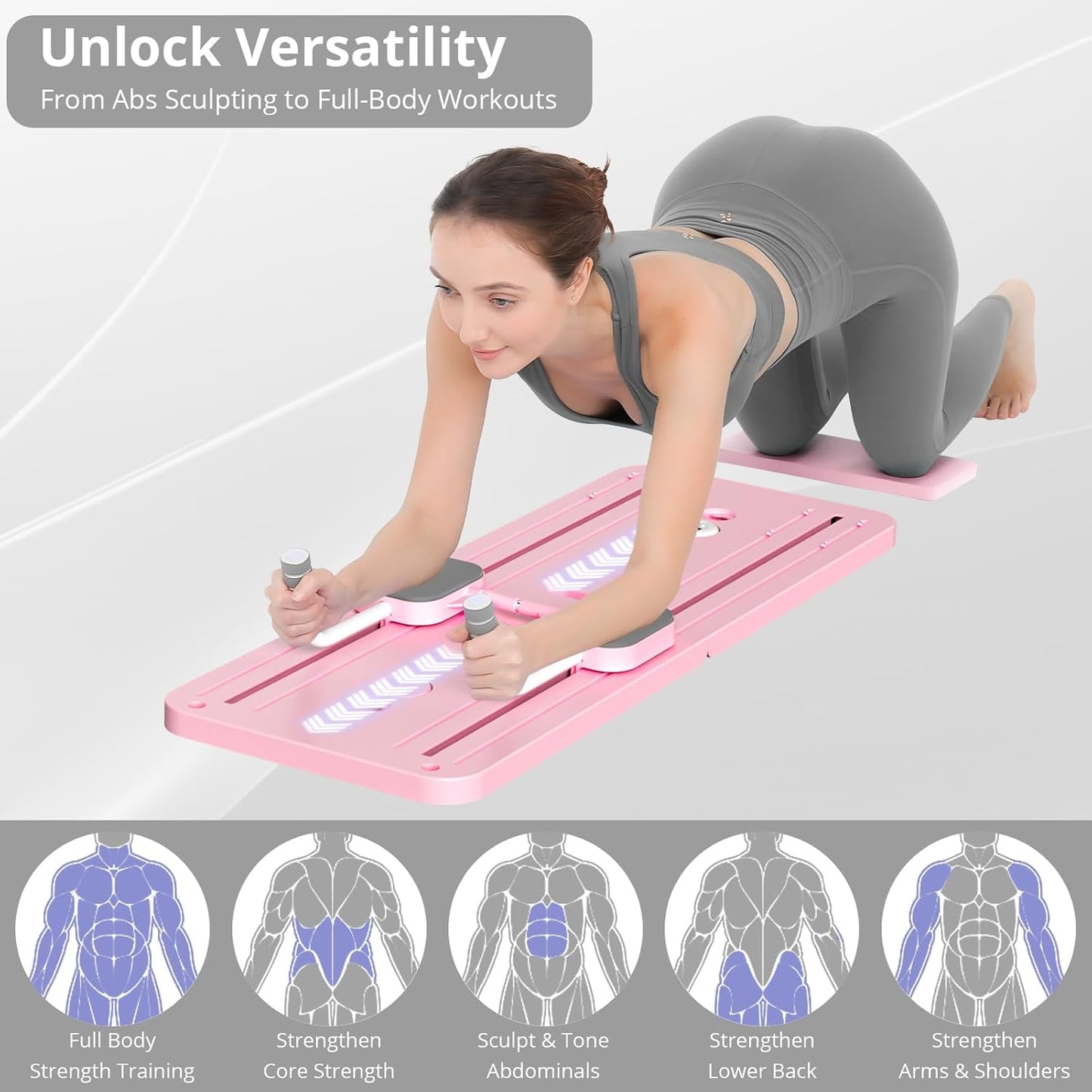 Earthmelon Multifunctional Abdominal Board Pilates Core Trainer + FREE Grip Socks