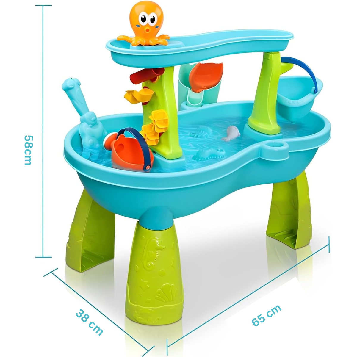 Splash & Play 2-Tier Water Table for Kids with 18 Accessories