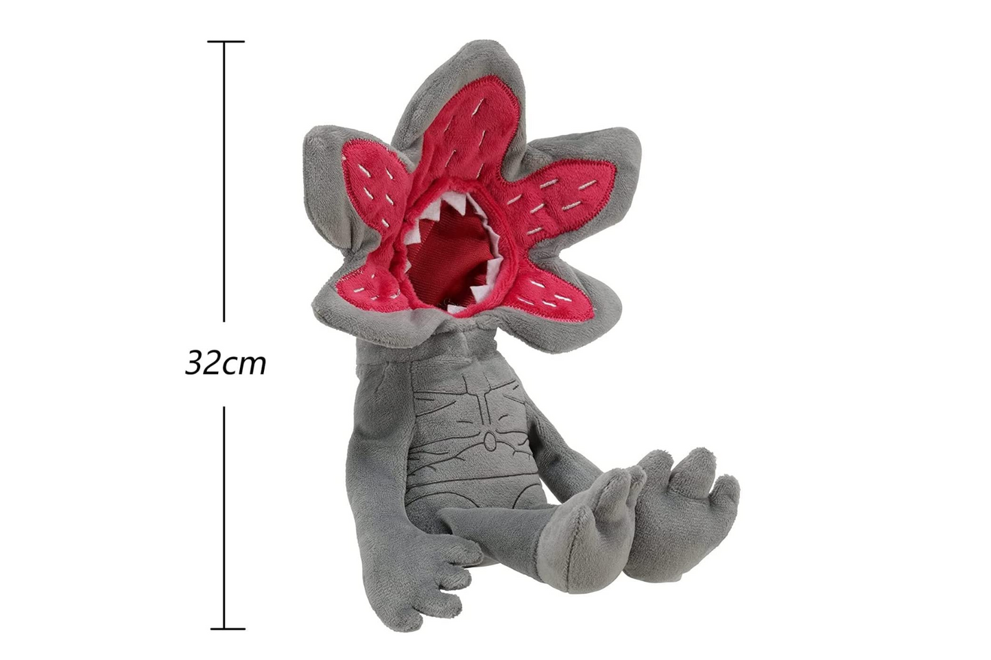 32cm, Grey and Red Demogorgon Plush Toy