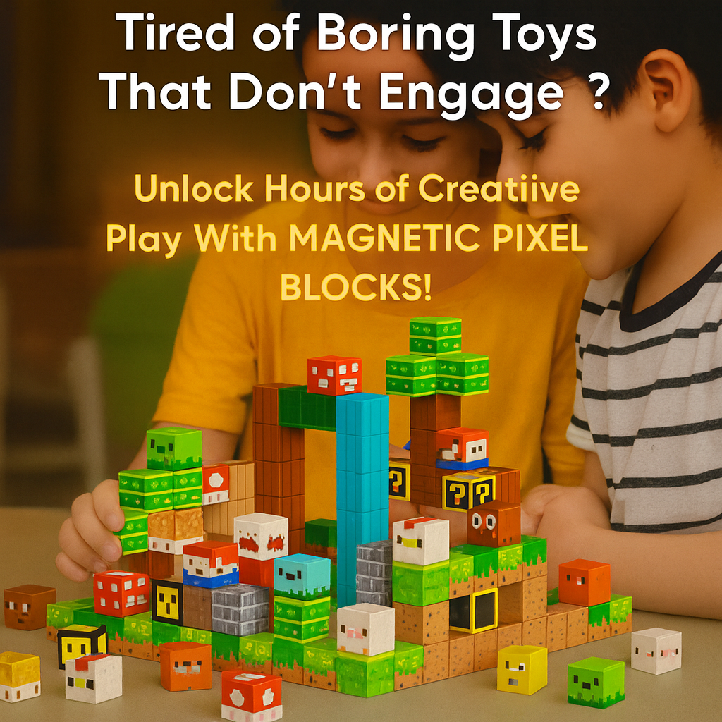 Magnetic Cube Blocks 108 Piece Construction Building STEM Educational Toy