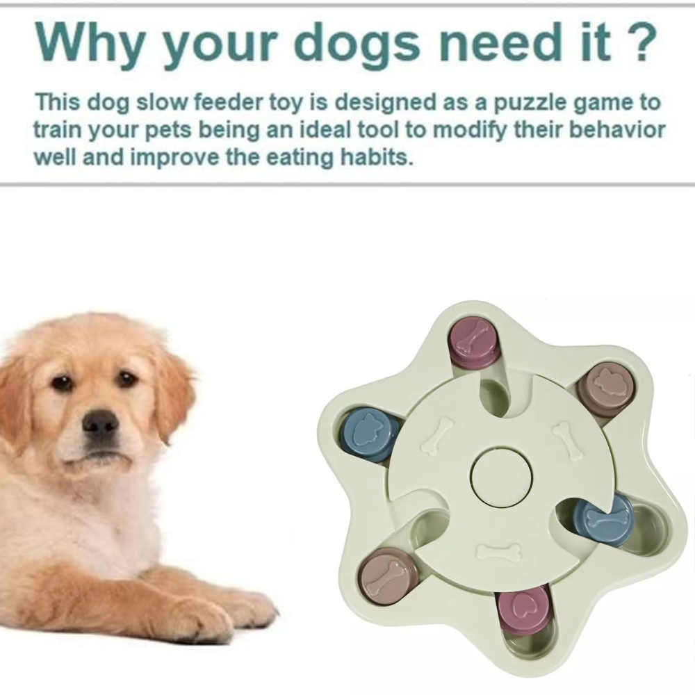 It keeps your pets engaged and entertained with this Interactive Pet Puzzle Feeder