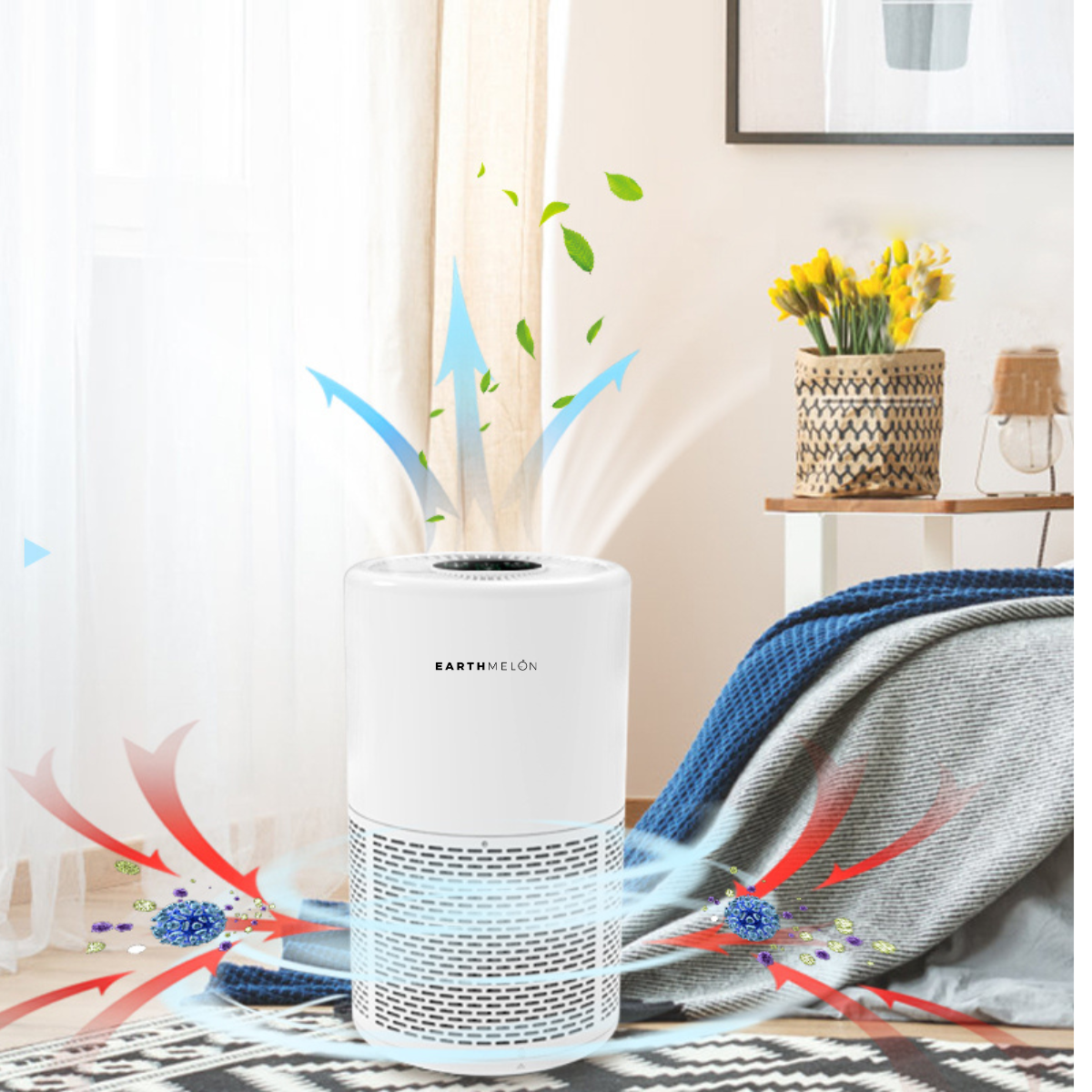 Earthmelon True HEPA Air Purifier with Night Light