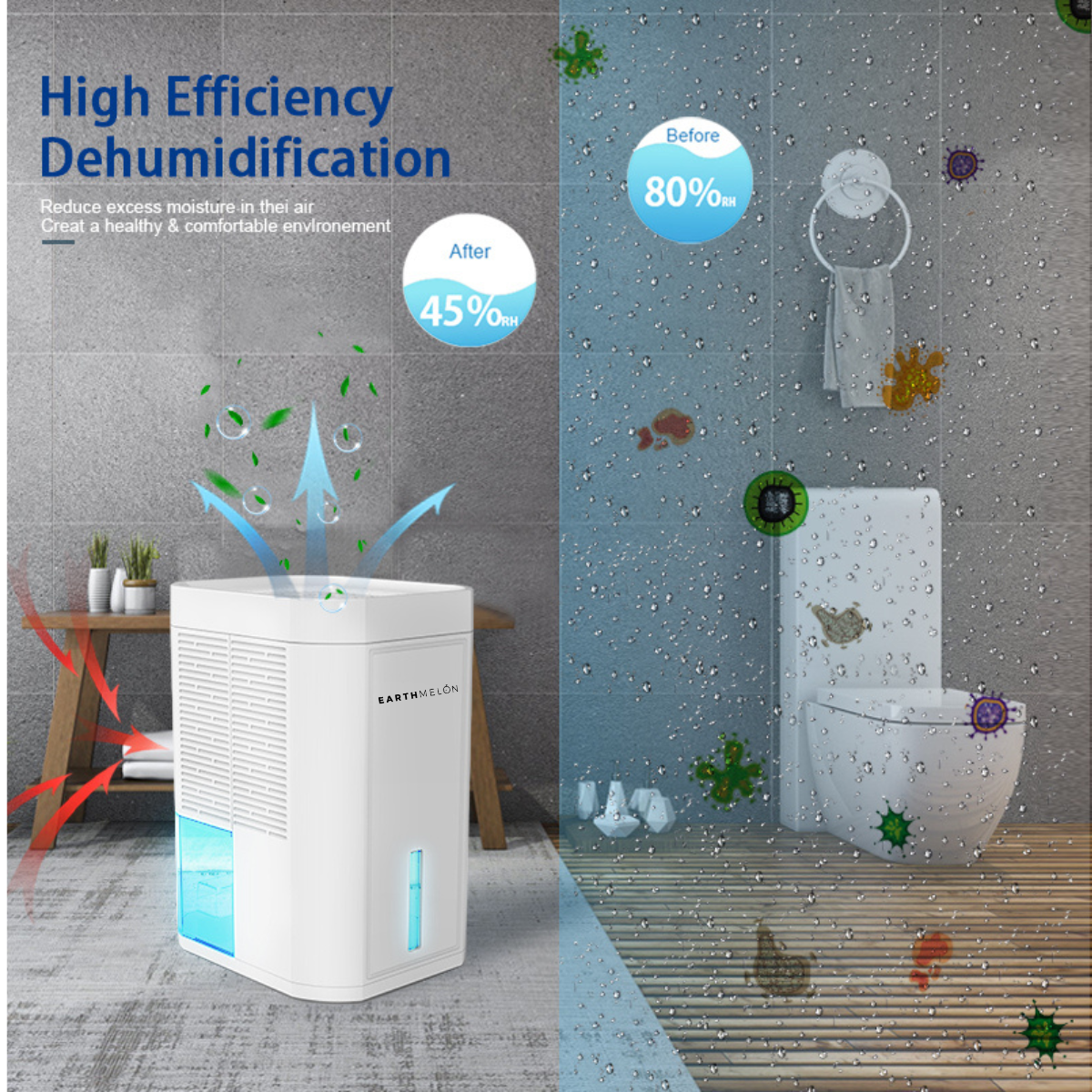Earthmelon Intelligent Dehumidifier Quiet Air Moisture Remover MD307A