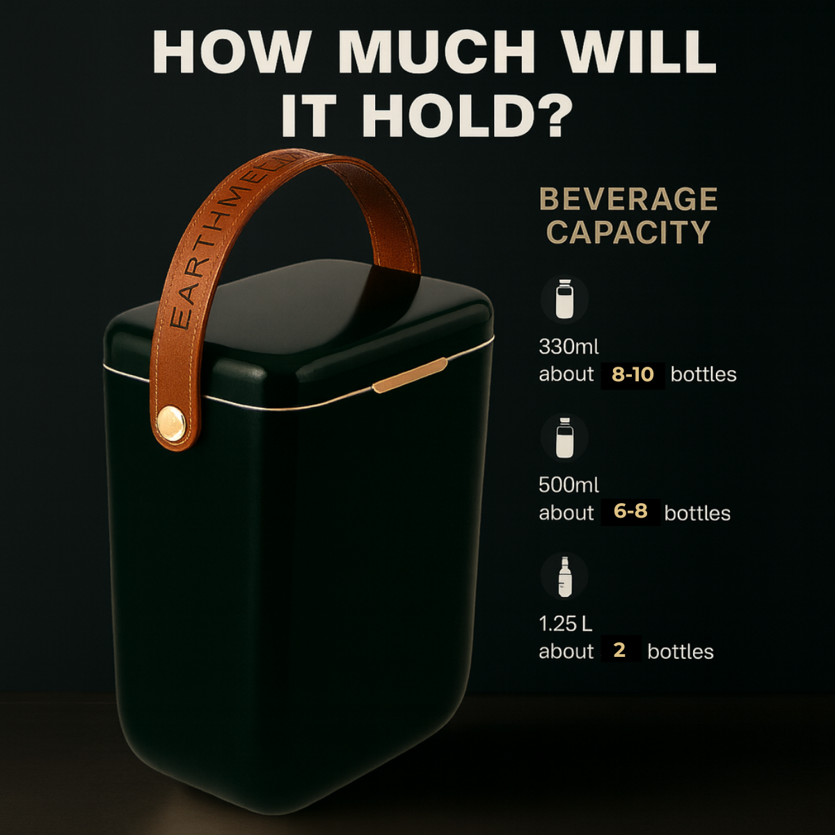 Earthmelon Premium 10L Hardcase Beverage Cooler Box