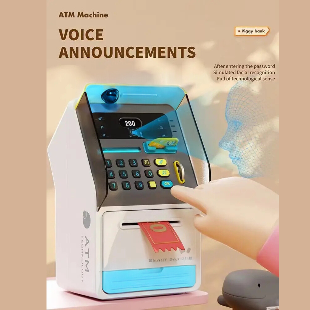 Electronic Piggy Bank ATM - Face Recognition and Password Savings