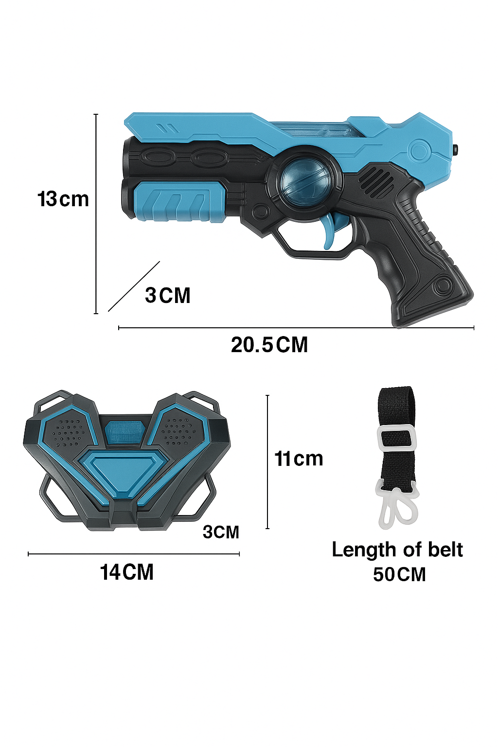 Infrared Laser Tag Battle Gun & Vest |Two-Pack Set for Boys & Girls