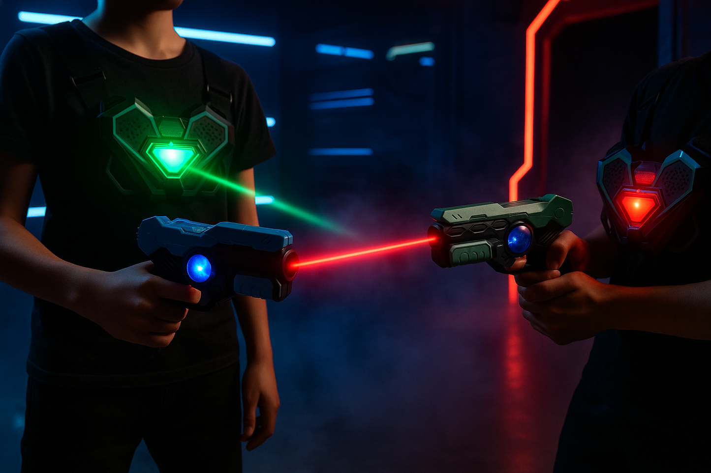 Infrared Laser Tag Battle Gun & Vest |Two-Pack Set for Boys & Girls
