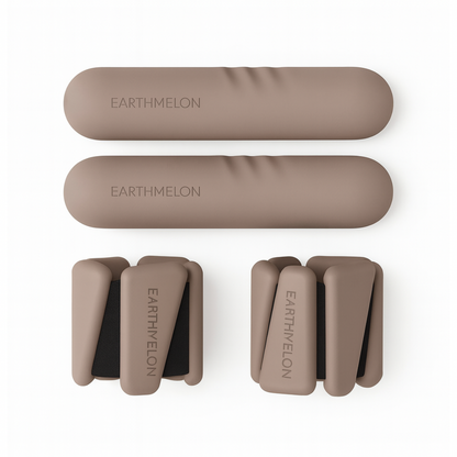 Silicone dumbbell bars and ankle weights set