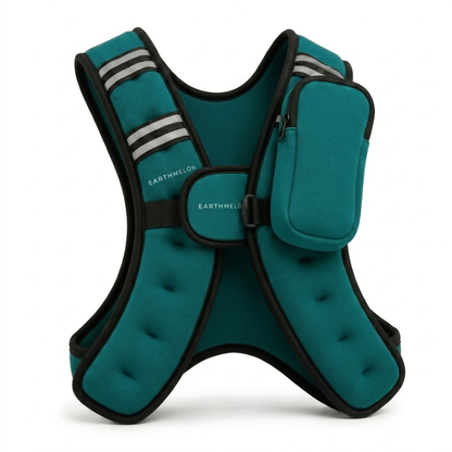 5kg Adjustable Weighted Vest – Reflective, with Zip Pouch