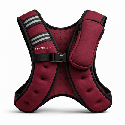 5kg Adjustable Weighted Vest – Reflective, with Zip Pouch