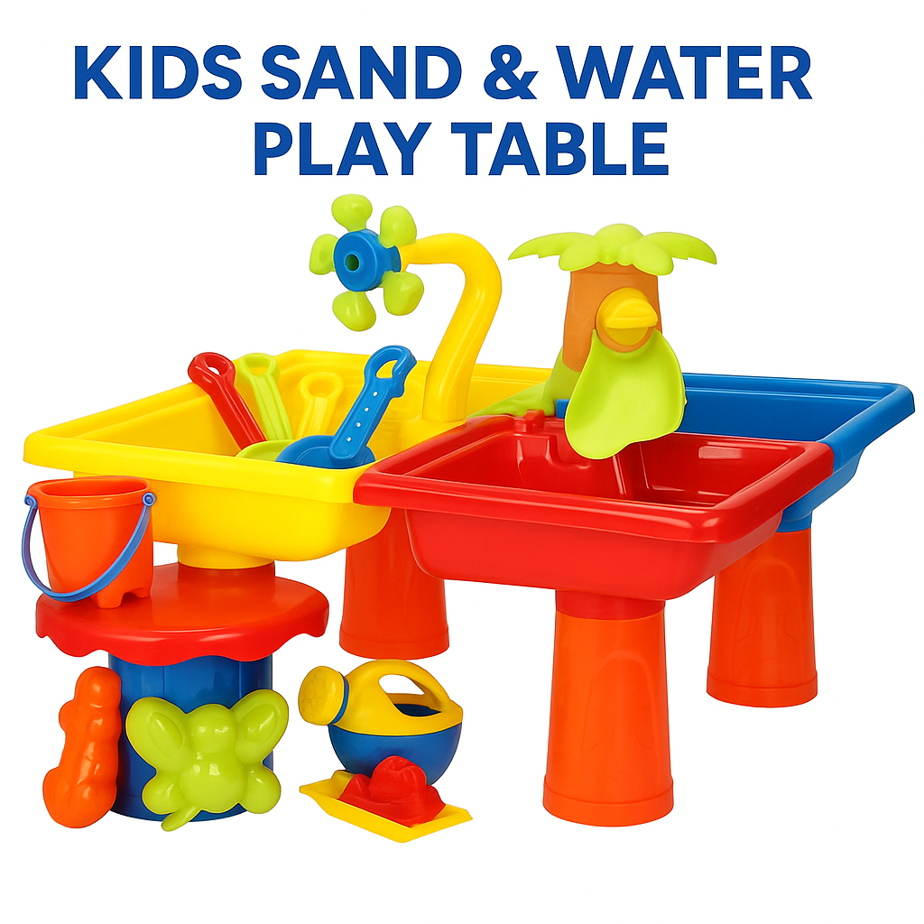 Sand & Water Table Kids Messy Sensory Play Set Toys 25 Piece