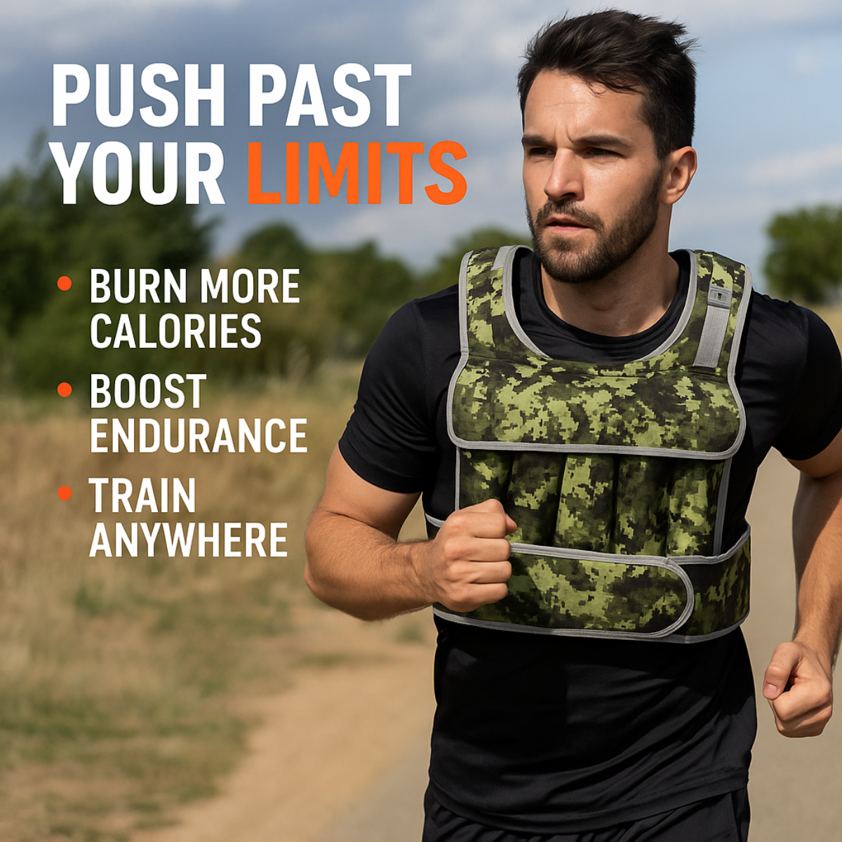 Earthmelon 10kg Camo Weighted Training Vest Adjustable