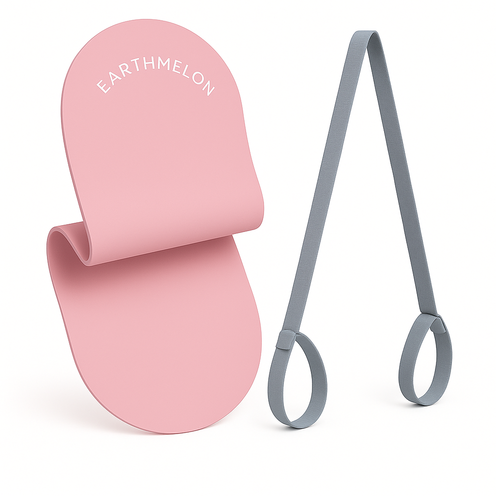 Earthmelon Pill-Shaped Oval Yoga Pilates Mat PU Rubber Unique Aesthetic