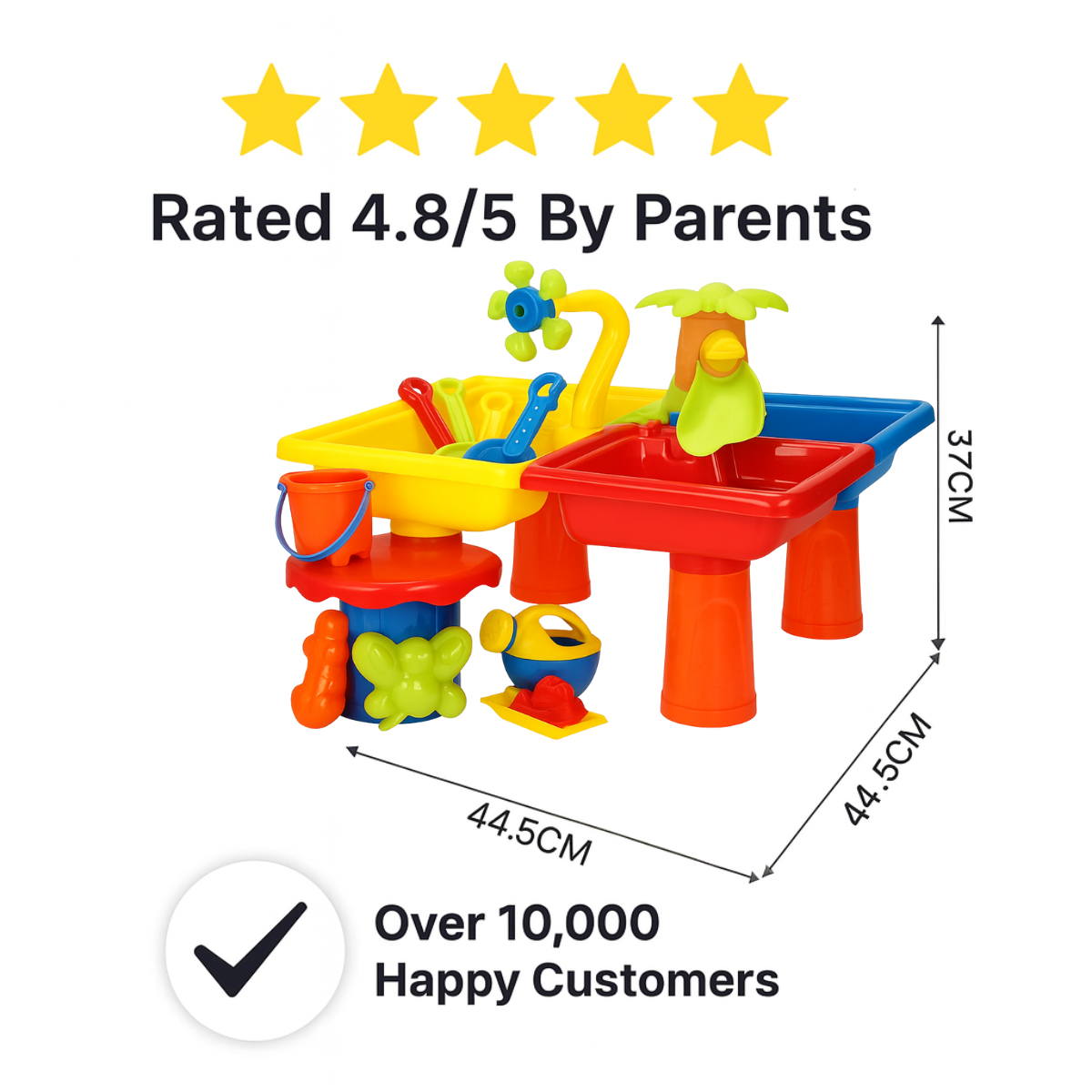 Sand & Water Table Kids Messy Sensory Play Set Toys 25 Piece