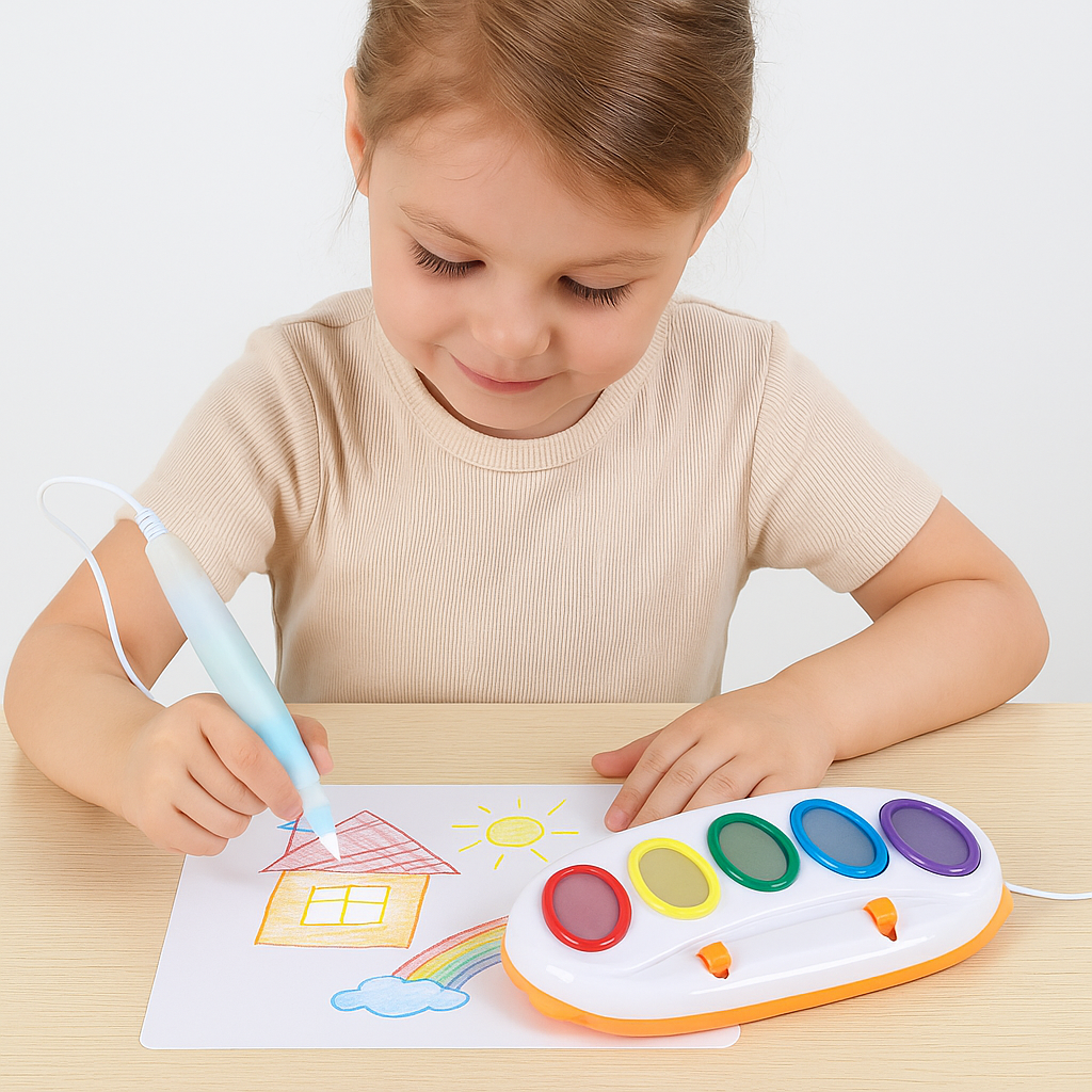 Color Draw Light-up Paint Brush Kids Mess-Free Painting Arts & Crafts