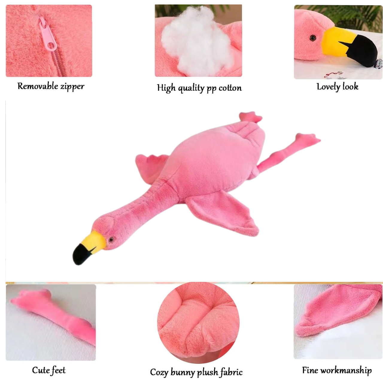 40cm stuffed pink flamingo