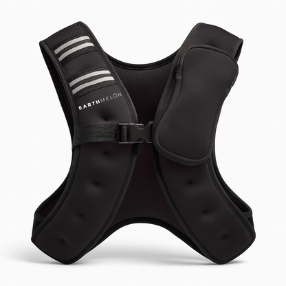 5kg Adjustable Weighted Vest – Reflective, with Zip Pouch