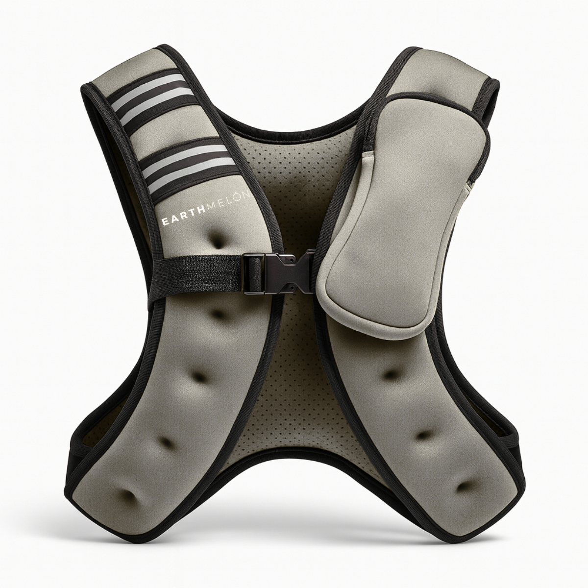 Earthmelon 5kg Weighted Vest Reflective With Zip Pouch