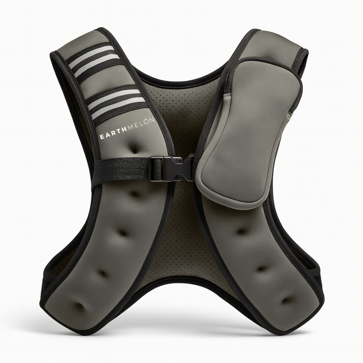 Earthmelon 5kg Weighted Vest Reflective With Zip Pouch