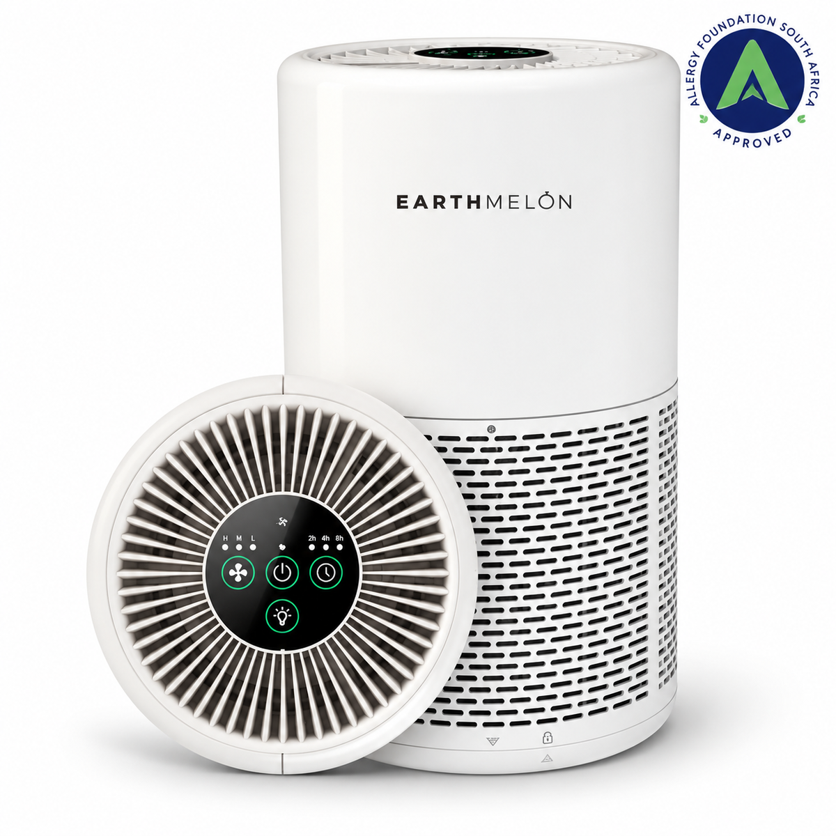 Earthmelon AC201B True HEPA air purifier in White, AFSA approved
