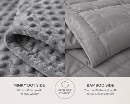 Kids Weighted Blanket – Bamboo Cooling Cover for Calmer Bedtime