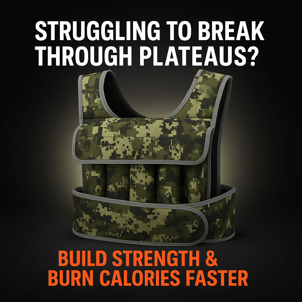 Earthmelon 10kg Camo Weighted Training Vest Adjustable