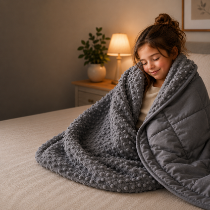 Kids Weighted Blanket – Bamboo Cooling Cover for Calmer Bedtime