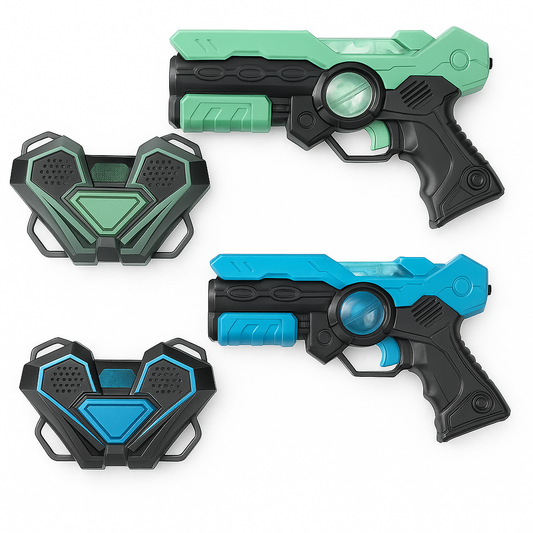 Infrared Laser Tag Battle Gun & Vest |Two-Pack Set for Boys & Girls