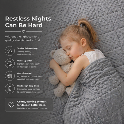 Kids Weighted Blanket – Bamboo Cooling Cover for Calmer Bedtime
